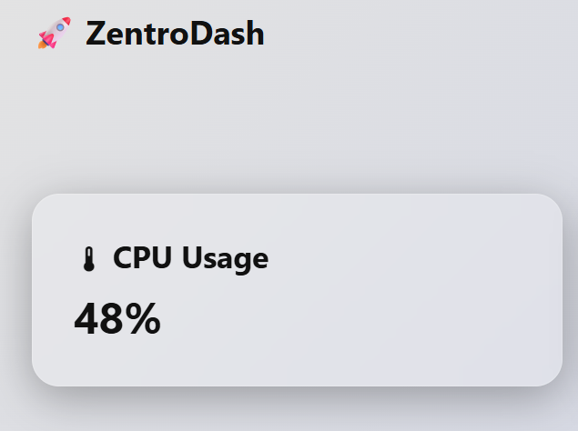 Glass Dashboard UI Screenshot